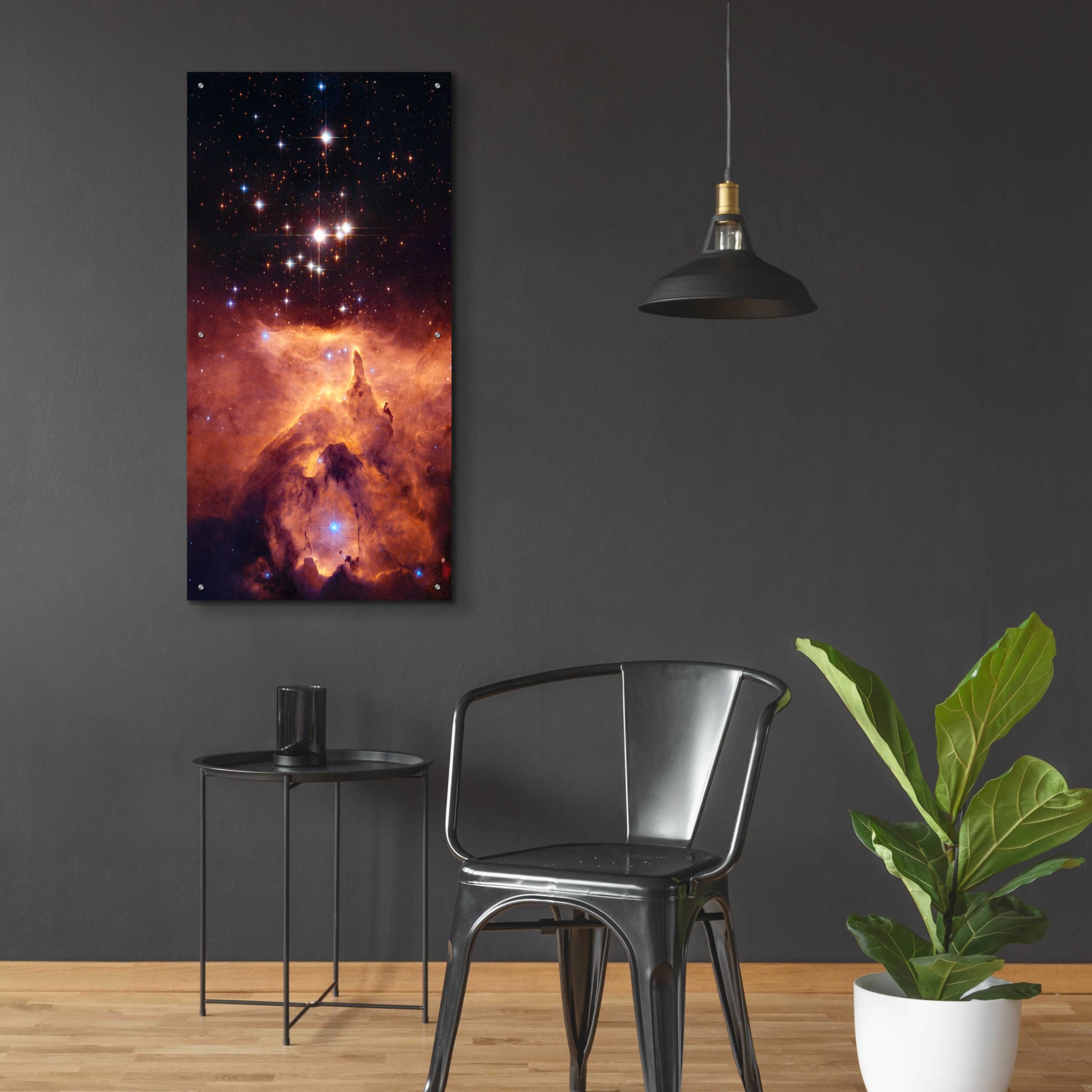 Epic 'Star Crossed' Hubble Space Telescope Acrylic Glass Wall Art - 24x48 Inches - Stunning Space Decor for Living Room, Bedroom or Office