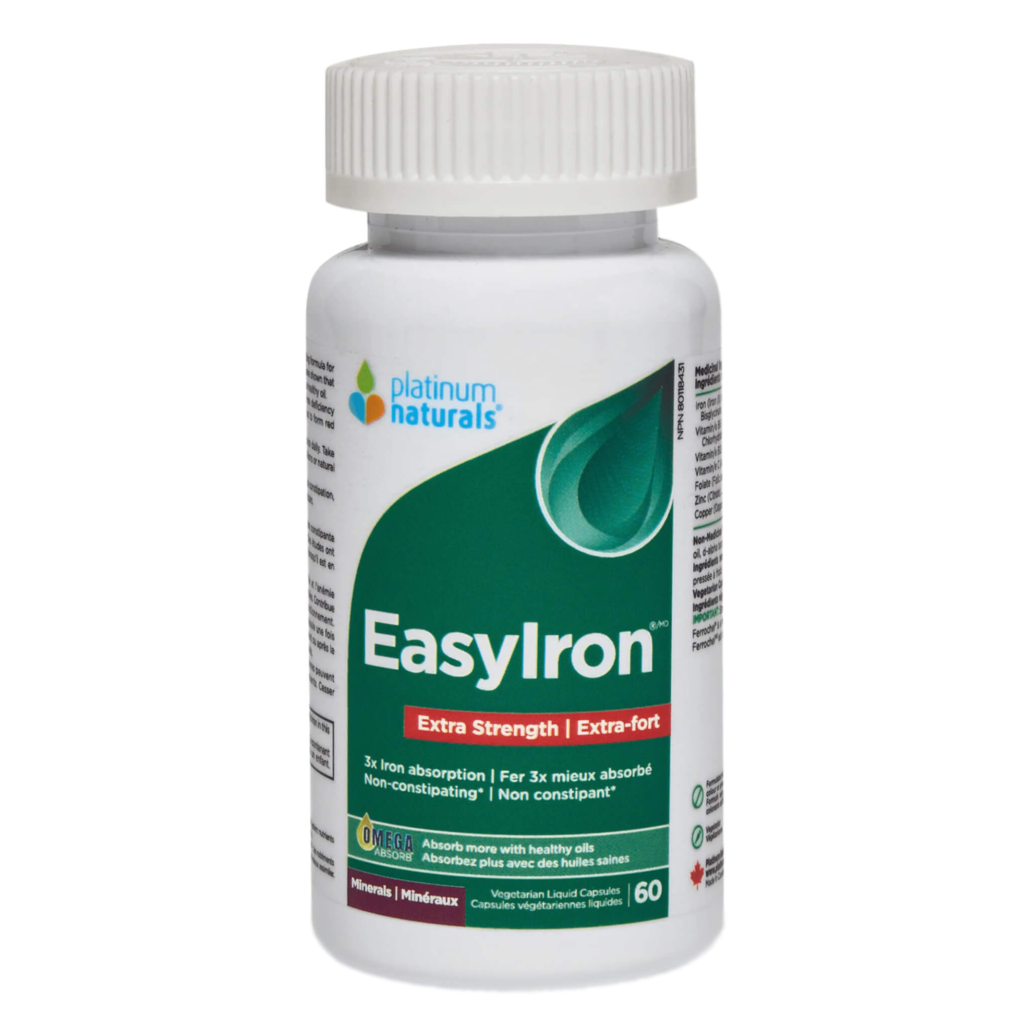 EasyIron Extra Strength Iron Supplement for Women & Men - High Potency Iron Pills for Energy, Anemia & Fatigue Relief - Supports Healthy Blood & Energy Levels - Perfect for Active Lifestyles & Pregnancy