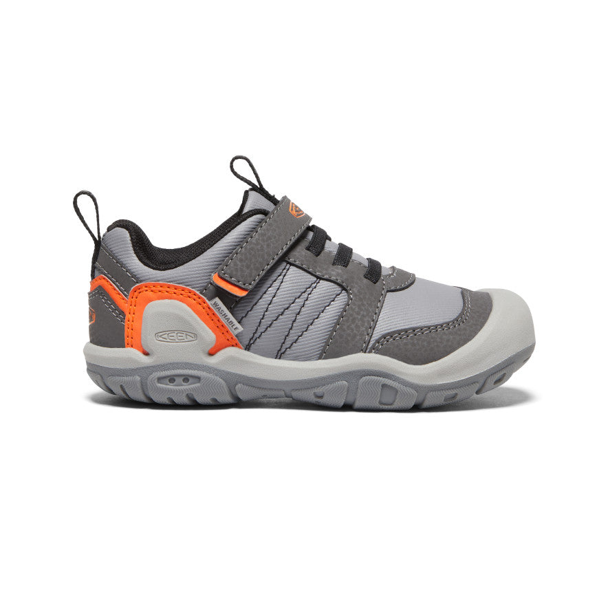 Little Kids' Knotch Peak Sneakers - Magnet/Safety Orange | Comfortable & Durable Toddler Shoes for Outdoor Play & Everyday Wear