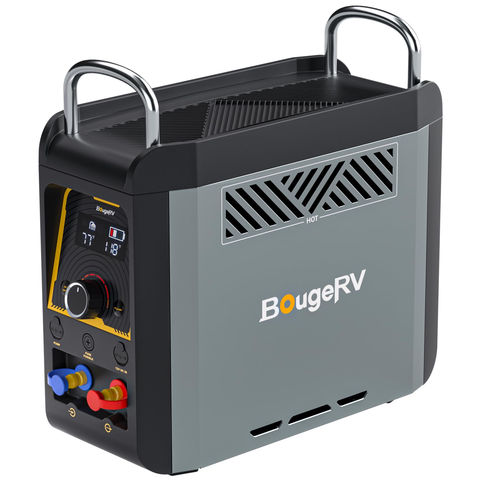 BougeRV Portable Propane Water Heater with Water Pump & Showerhead - Instant Hot Water System with Built-in Battery for Camping, RV, Outdoor Showers & Cleaning - Overheating Protection - Perfect for Off-Grid Living, Hunting Trips & Emergency Preparedness