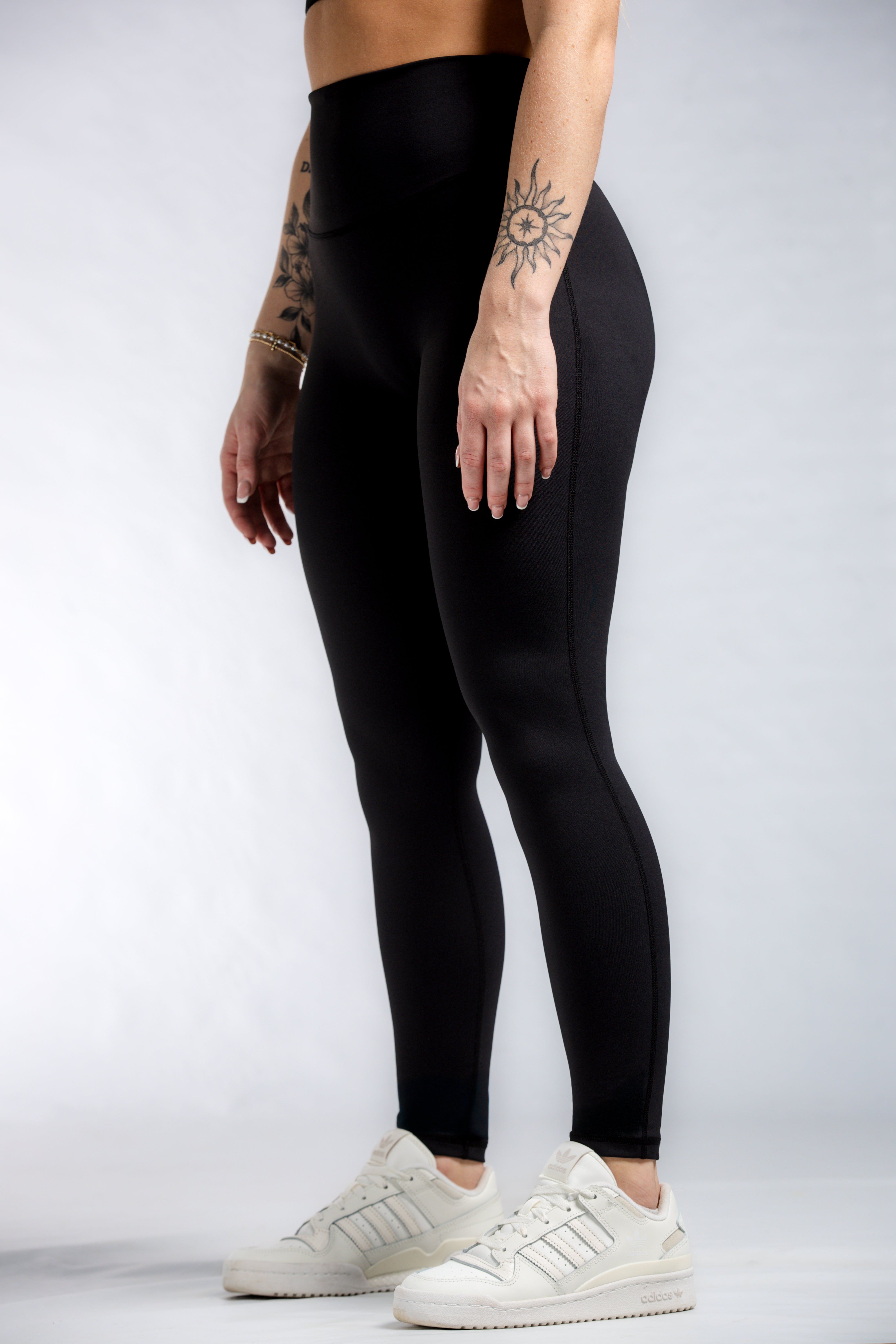 Empowered High-Waisted Yoga Leggings for Women - Black | Comfortable & Stretchy Workout Pants for Yoga, Gym & Running