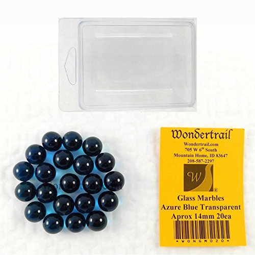 Twilight Skies 14mm Clear Glass Marbles - Pack of 20 for Home Decor, DIY Crafts & Tabletop Games