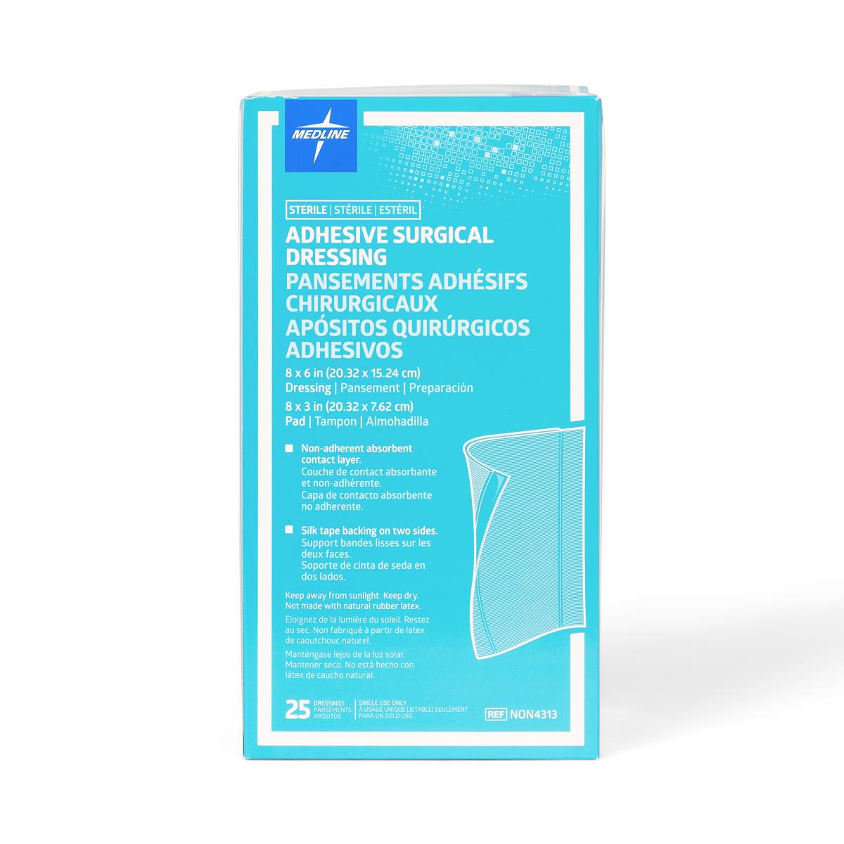 Premium Surgical Dressing with Adhesive Border - Sterile Wound Care Bandage for Post-Op, First Aid & Chronic Wound Management