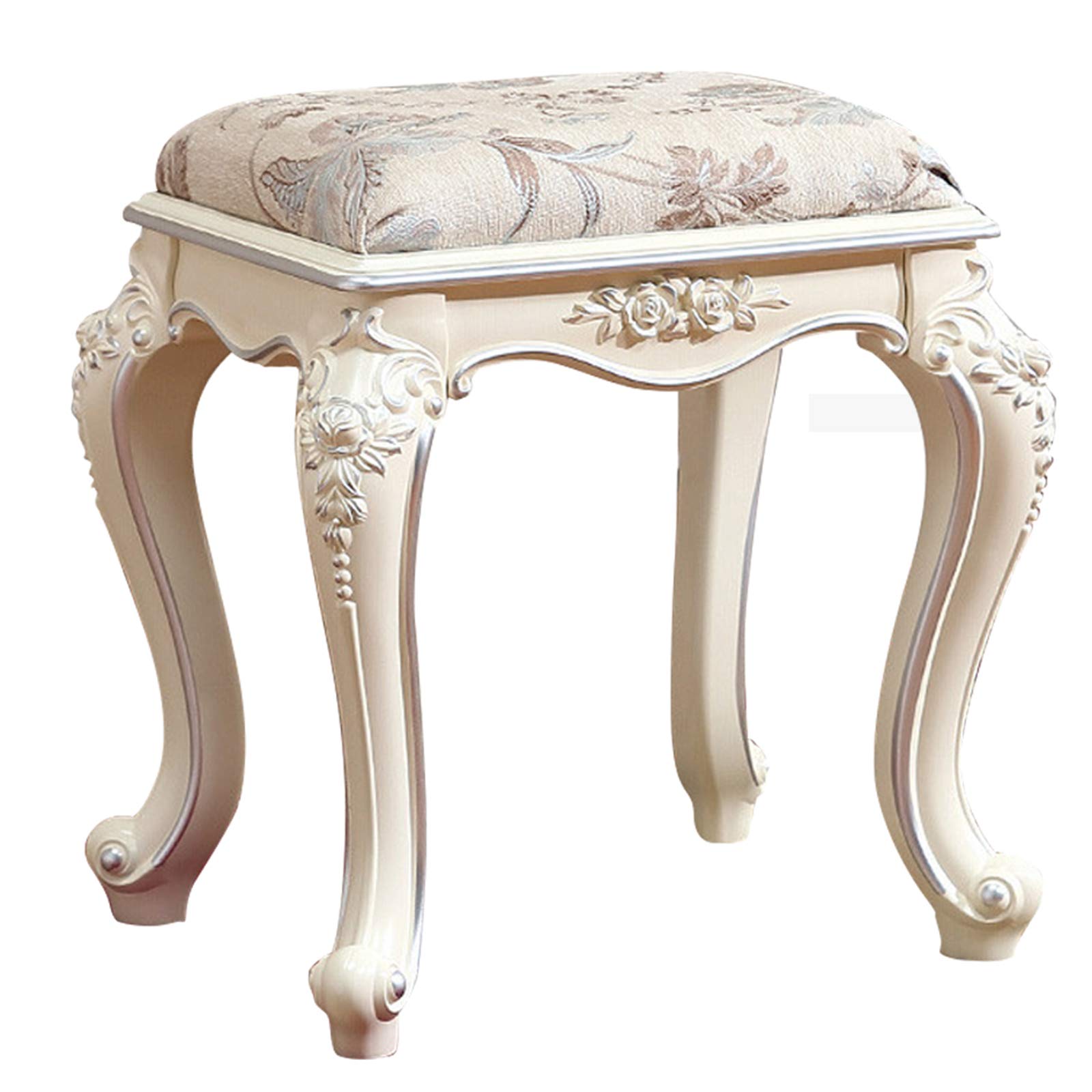 Padded Vanity Stool - Makeup Bench with Cushion for Bedroom & Bathroom