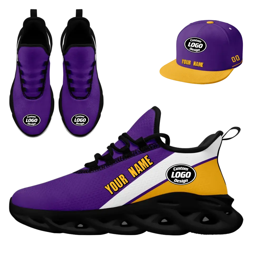 Custom Maxsoul Sneakers & Hat Combo - Personalized Athletic Shoes & Apparel Set for Gifting, Brand Promotion, Fan Festivals, Sports Events & Casual Wear - Perfect for Running, Gym Workouts & Street Fashion
