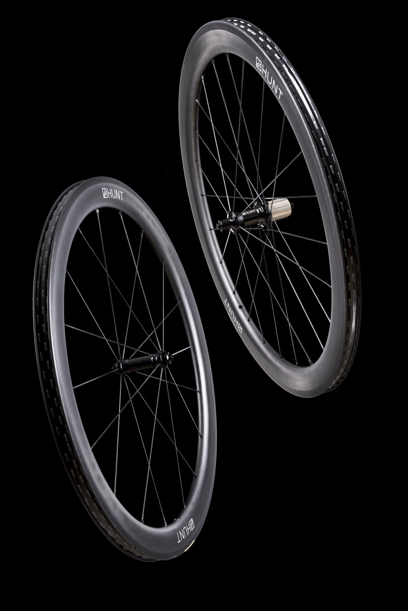 HUNT 50 Carbon Wide Aero Wheelset - Lightweight Carbon Road Bike Wheels for Speed & Performance | Perfect for Road Racing, Triathlons & Training