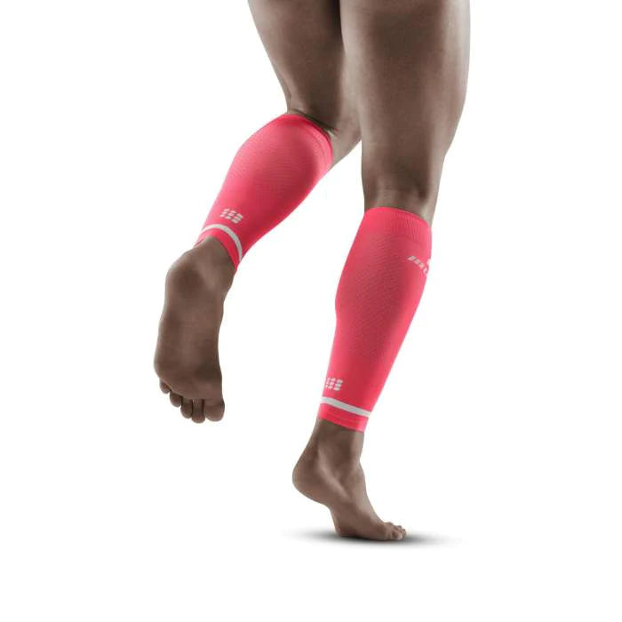 CEP Men's The Run Calf Sleeves v4 - Compression Support for Running & Sports (Pink) - Improve Performance & Recovery for Jogging, Cycling & Workouts