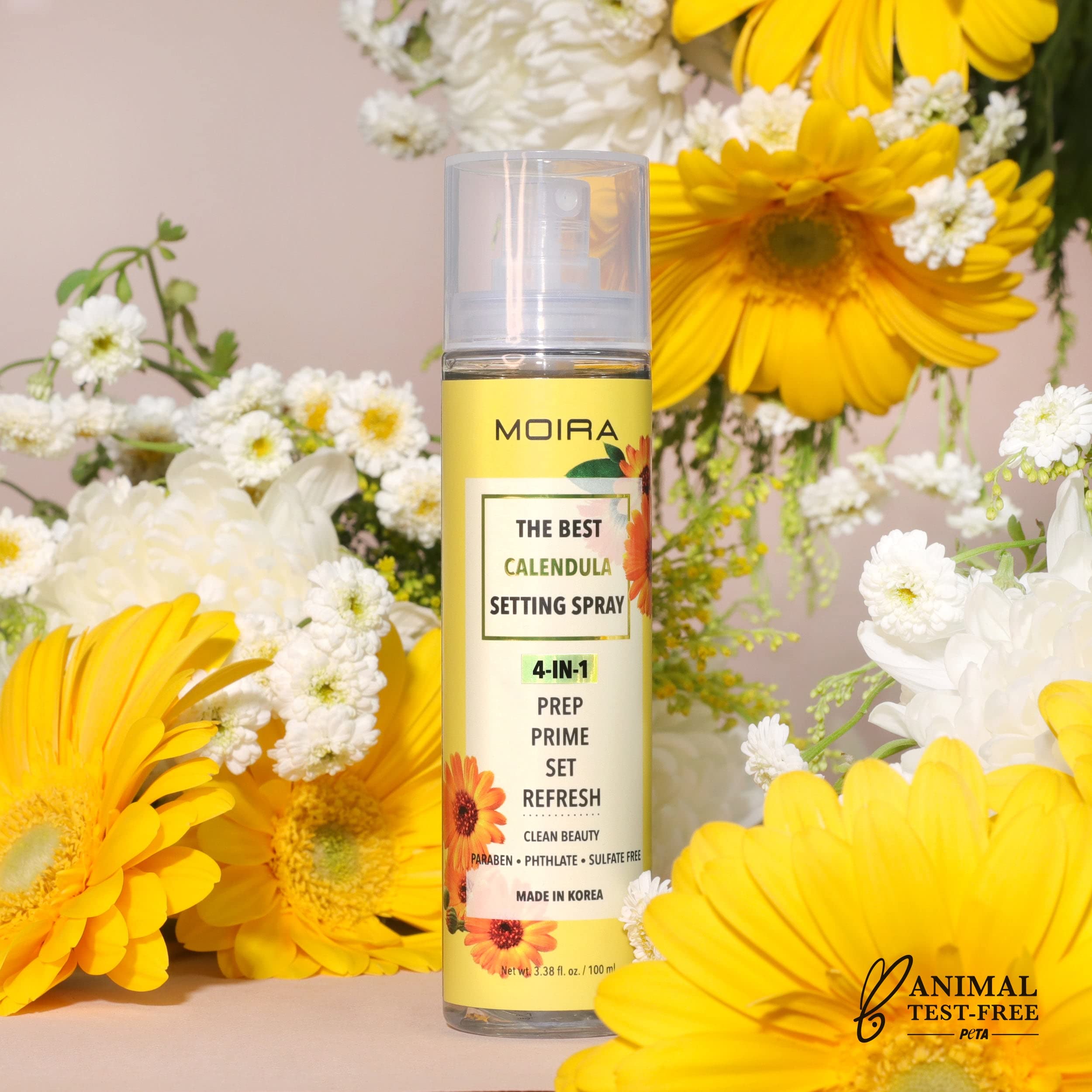 Best Calendula Setting Spray for Makeup - 3.38 Oz | Long-Lasting Makeup Fixer & Hydrating Face Mist for All-Day Wear | Perfect for Weddings, Photos & Daily Use