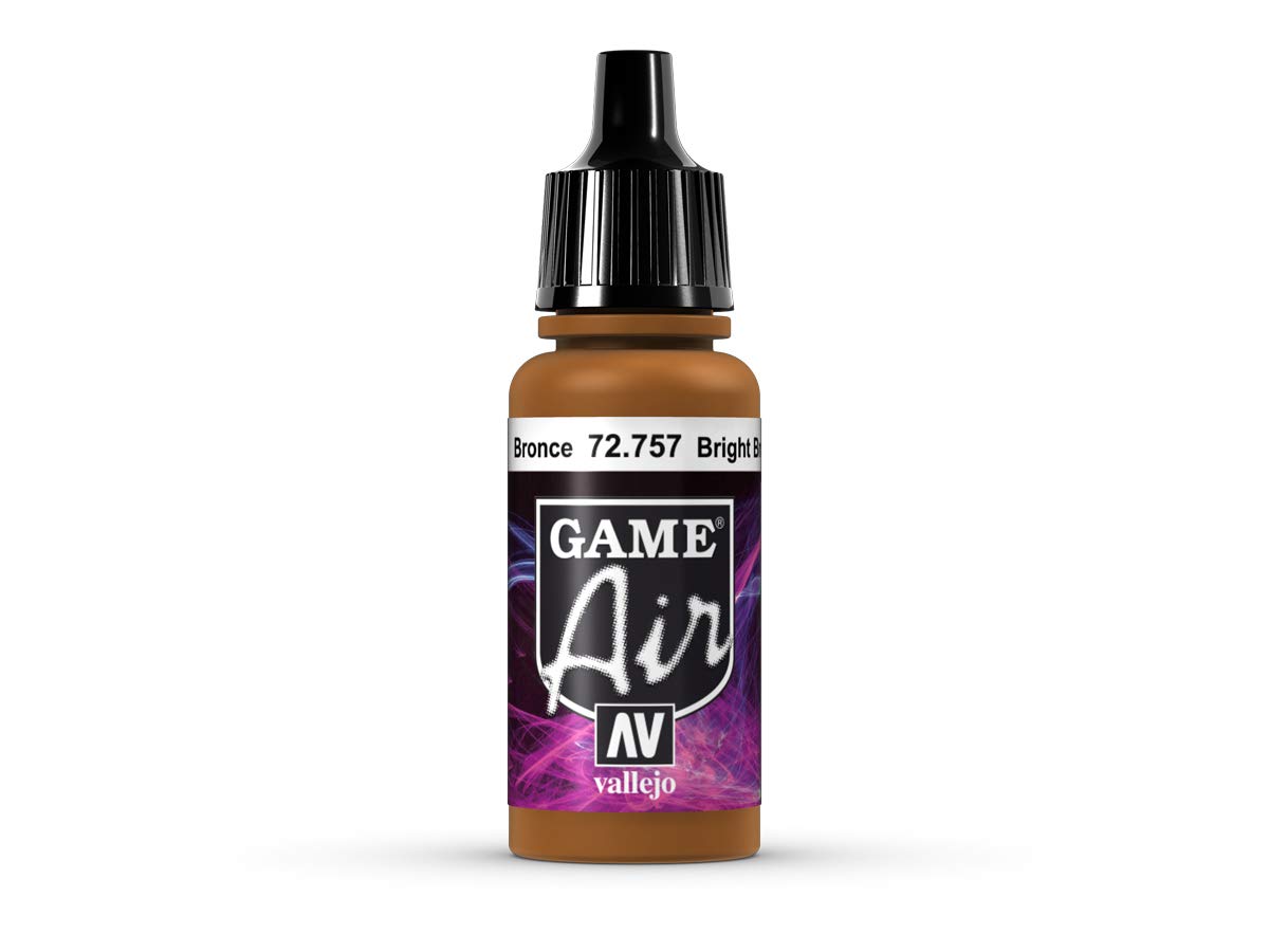Vallejo Game Air Bright Bronze Paint - 17ml Acrylic Metallic Paint for Miniatures, Models & Wargaming - Perfect for Warhammer, D&D, and Tabletop Gaming