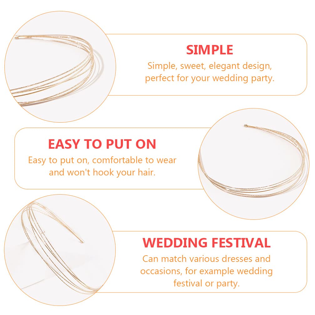 Elegant Metal Wire Headbands for Women - Minimalist Hair Hoops & Wedding Hair Accessories | Fashionable Headpieces for Girls, Brides & Everyday Wear