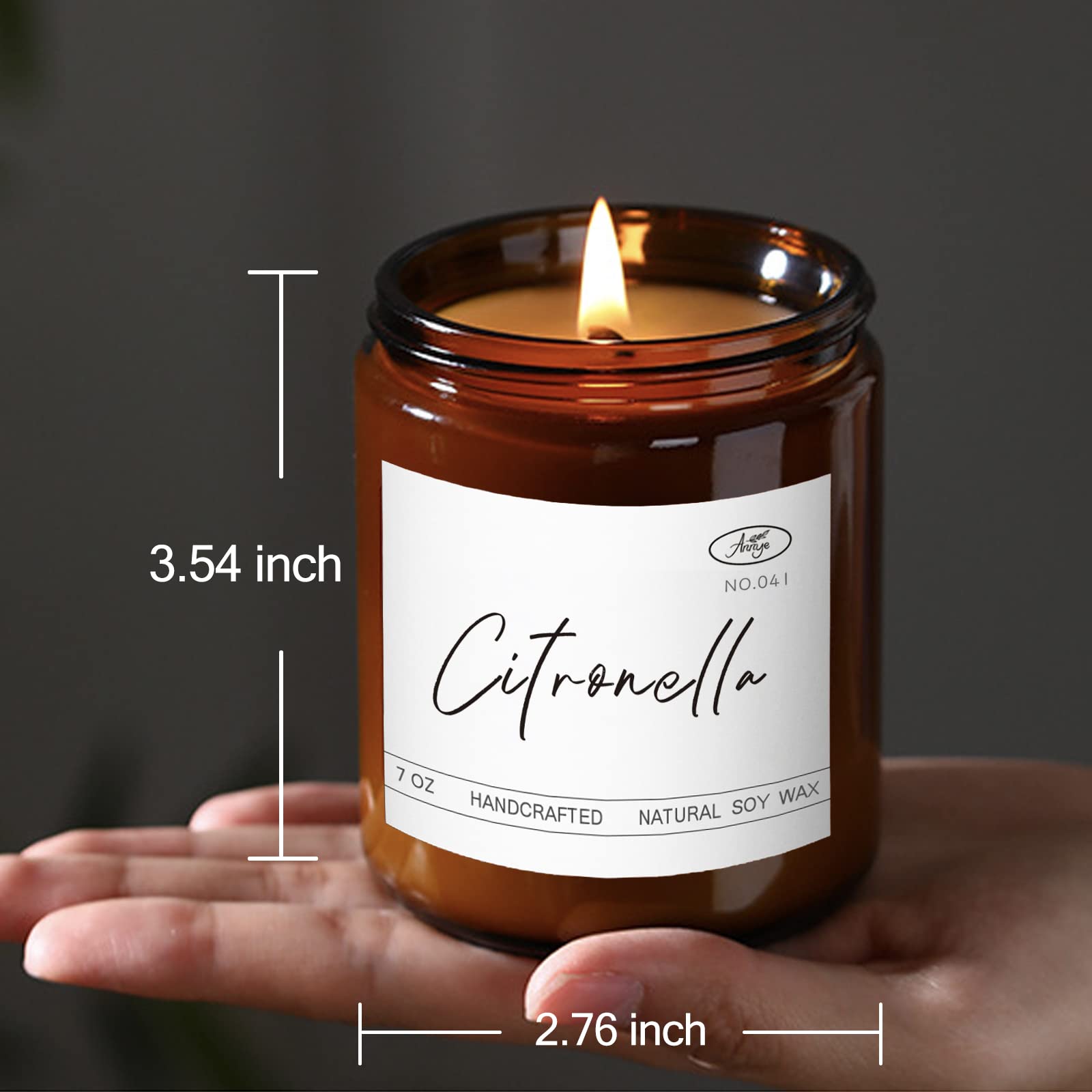 Natural Citronella Scented Soy Candles for Outdoor & Indoor Use - 7oz Mosquito Repellent Candles, Perfect Summer Gifts for Women, Men, Friends (Birthday, Holiday, Relaxation) - Ideal for Patio, Garden, Camping & Home Aromatherapy