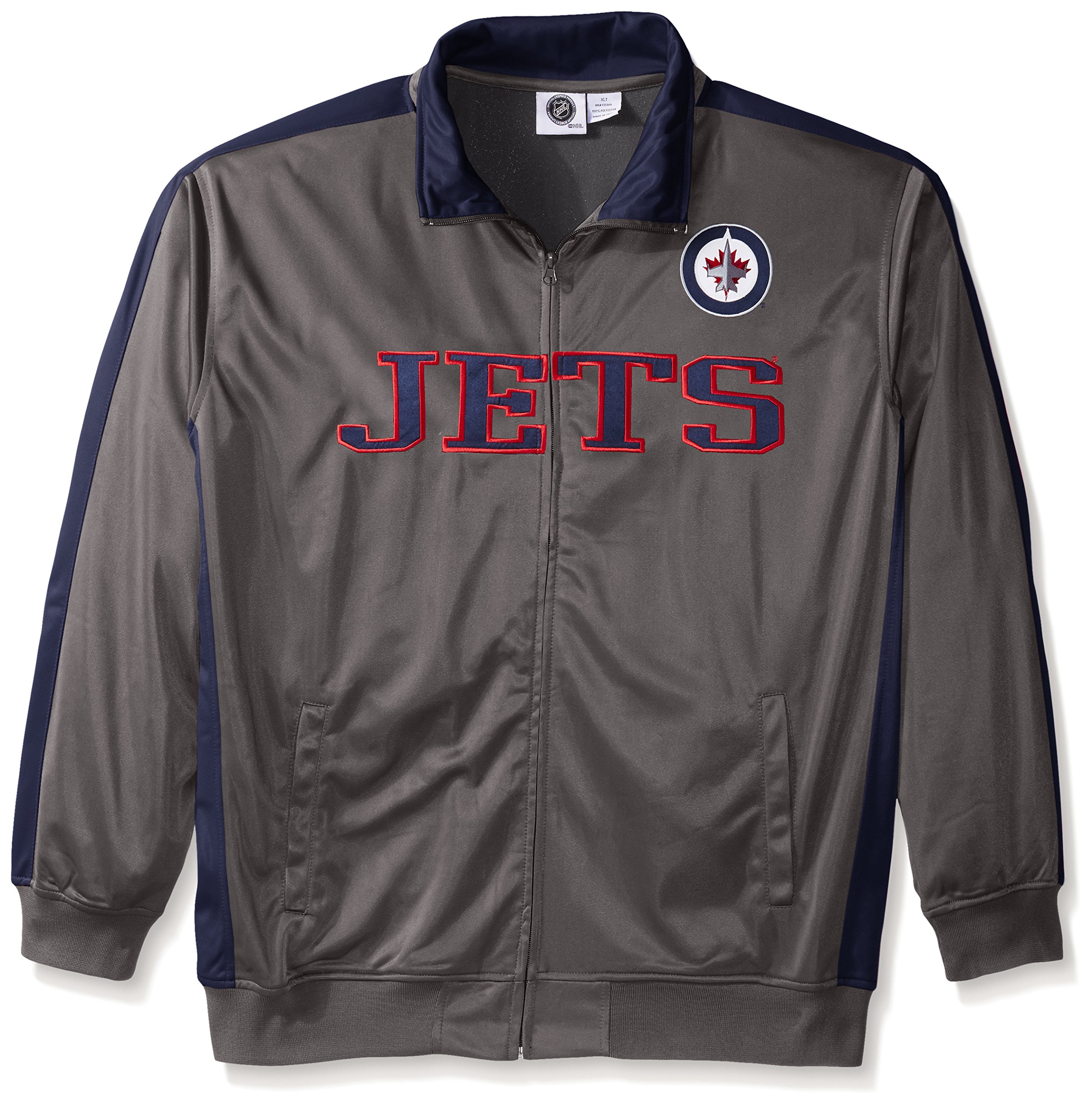 Big & Tall NHL Men's Tricot Track Jacket - Official Licensed Hockey Outerwear for Casual Wear & Game Day Outfits