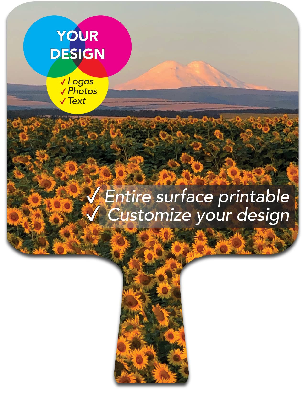 Custom Church Fans - Personalized Hand Held Fans with Full Color Printing - Reusable & Eco-Friendly - Design Your Own Wedding, Funeral, or Event Fans - Perfect for Churches, Weddings, and Outdoor Gatherings