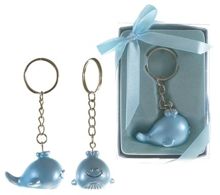 Wholesale Baby Blue Whale Keychain - Bulk Pack of 48 - Cute Animal Key Rings for Kids, Gifts, Party Favors & Promotional Items - Perfect for Birthday Parties, School Events & Corporate Giveaways