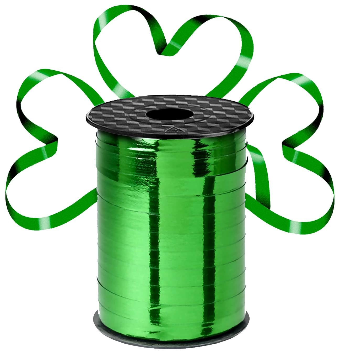 Green Metallic Curling Ribbon for St. Patrick's Day Decorations - Floral Crafts, Gift Wrapping & Party Decor - Perfect for DIY Bouquets, Holiday Crafts and Saint Patty's Day Celebrations