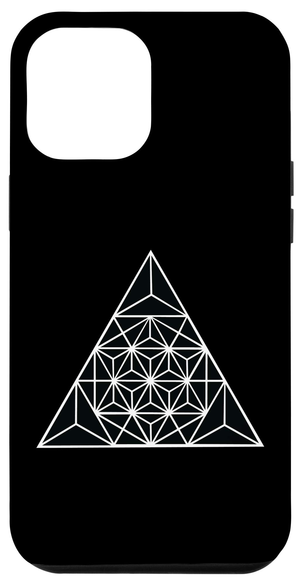 iPhone 12 Pro Max Case with Sacred Geometry Triangle Design - Ancient Art Inspired Geometric Phone Cover for Protection | Perfect for Spiritual Users, Yoga Enthusiasts & Art Lovers