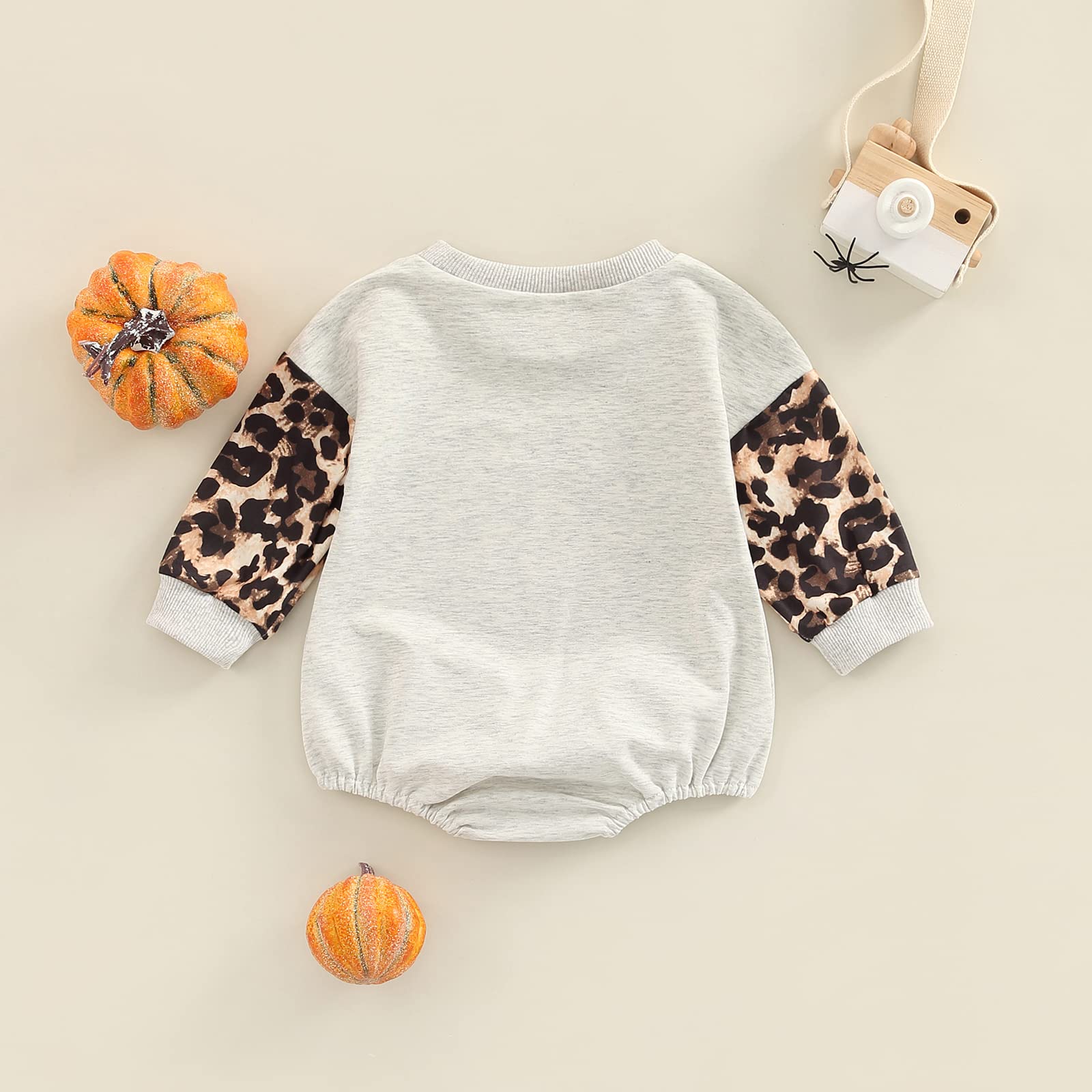 Halloween Pumpkin Sweatshirt & Bubble Romper Outfit for Toddler Baby Boys & Girls - Cozy Oversized Onesie for Trick-or-Treating & Fall Festivals