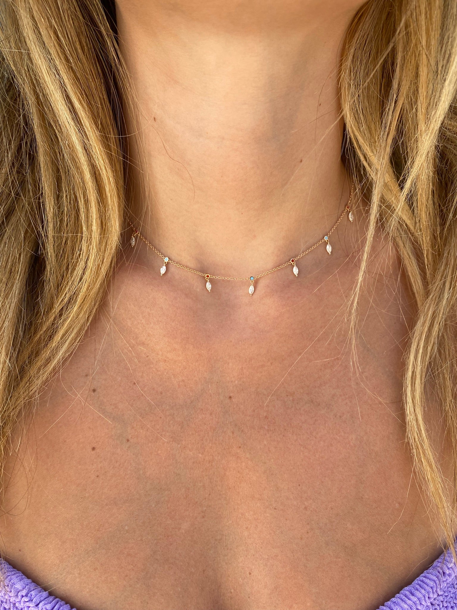 Exquisite Marquise Diamond Necklace for Women - Elegant 14K Gold Pendant Jewelry Gift for Anniversary, Valentine's Day & Special Occasions