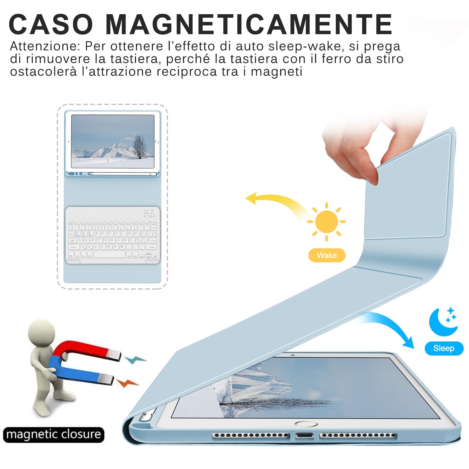 KVAGO Italian Keyboard Case for iPad 10.2