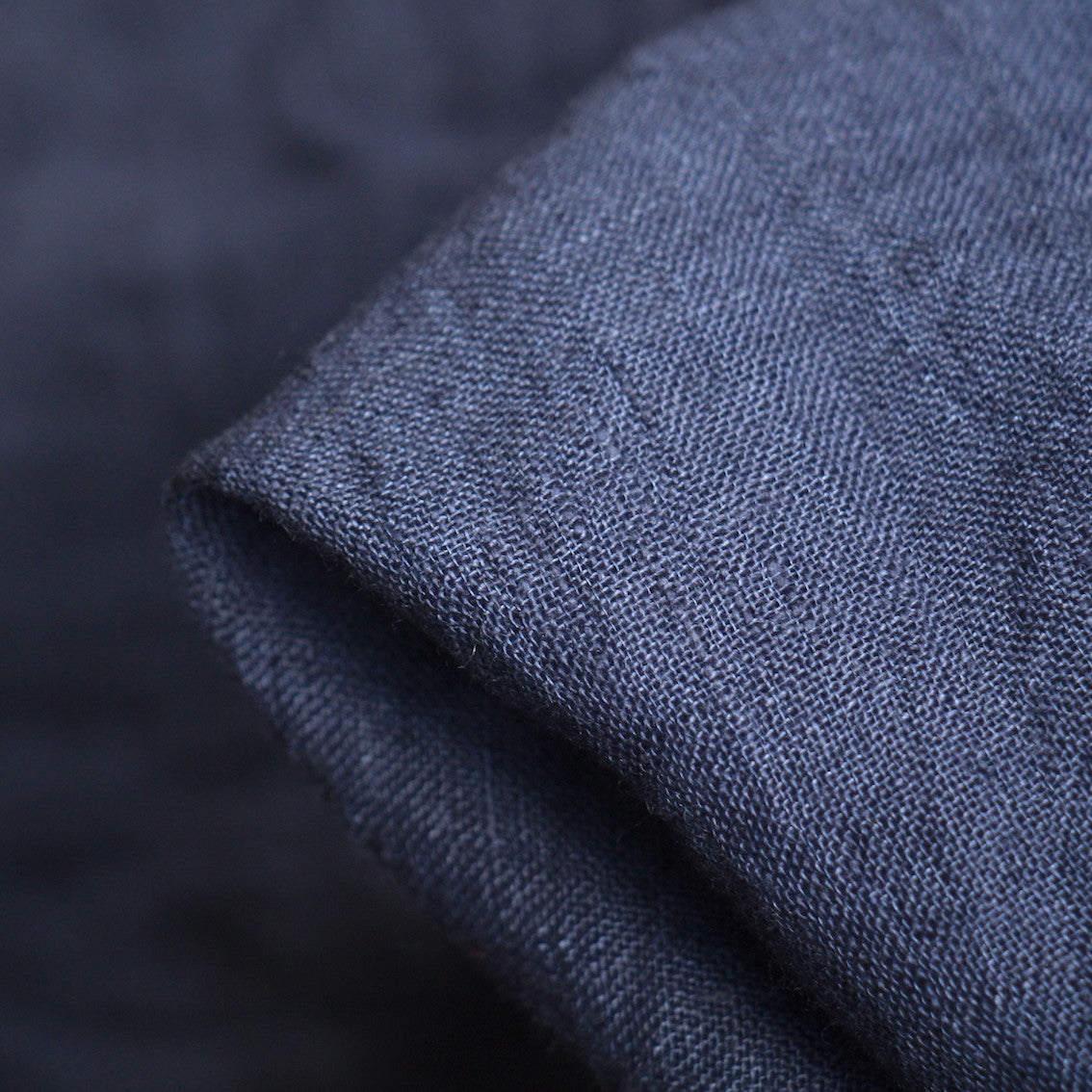 Premium Indigo Linen Gauze Fabric - Soft, Breathable & Lightweight for Summer Dresses, Curtains & Home Decor