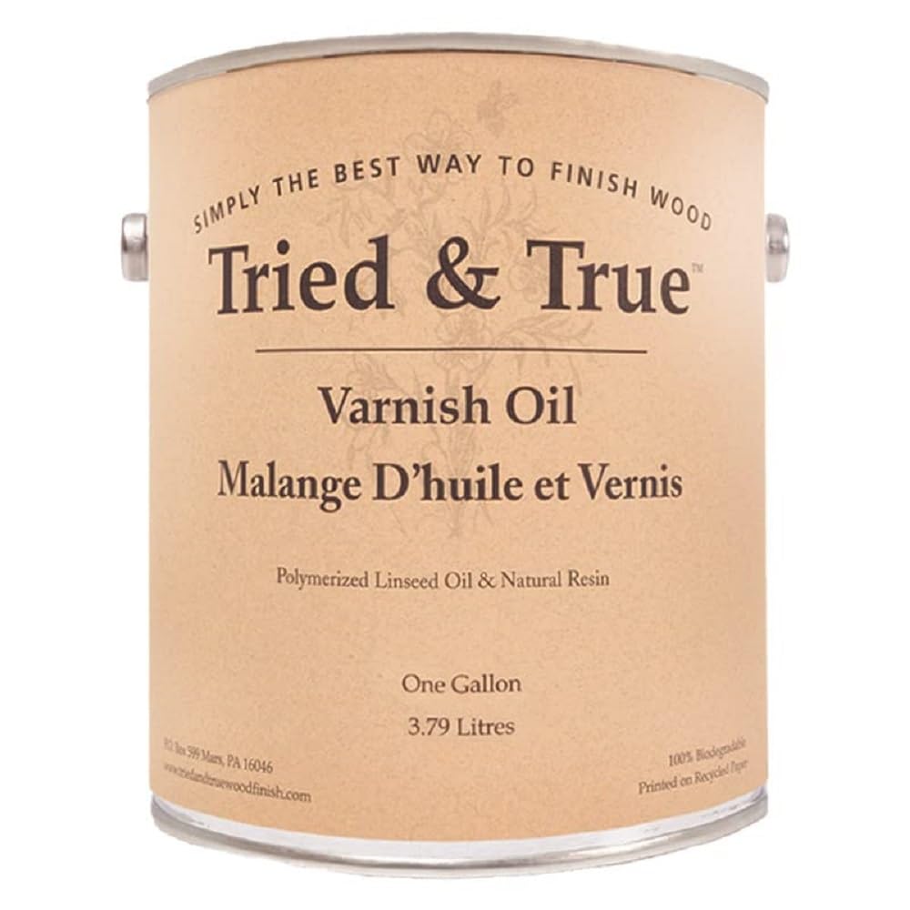 Premium Wood Finish Varnish Oil - Natural Pine Resin & Linseed Oil - Non-Toxic, Scratch Resistant & Durable for Interior Furniture, Tables, Countertops - Ideal for DIY Woodworking & Home Restoration Projects