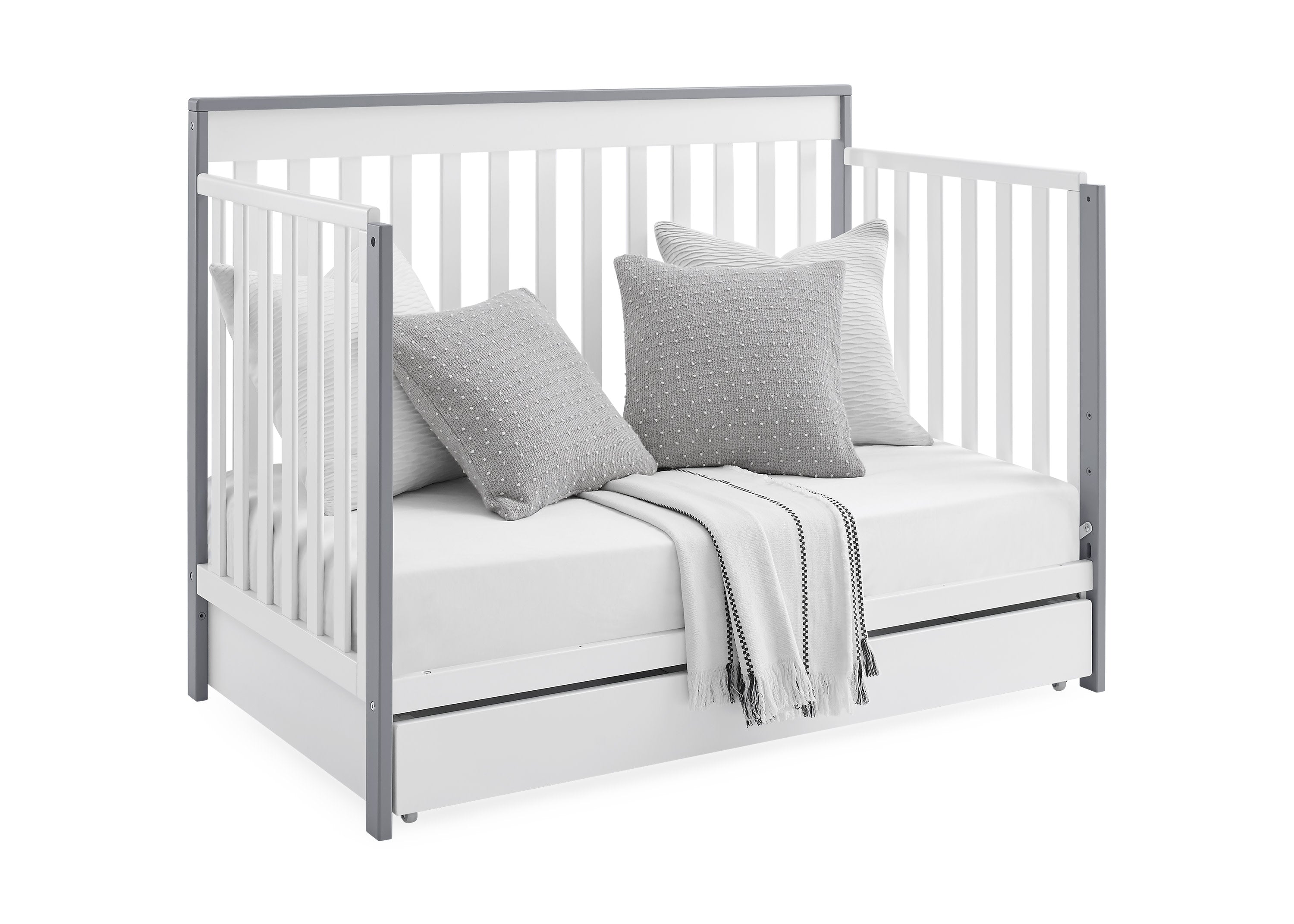 Mercer 6-in-1 Convertible Baby Crib with Storage Drawer & Trundle - Nursery Furniture for Newborn to Toddler Bed | Perfect for Small Spaces & Shared Rooms