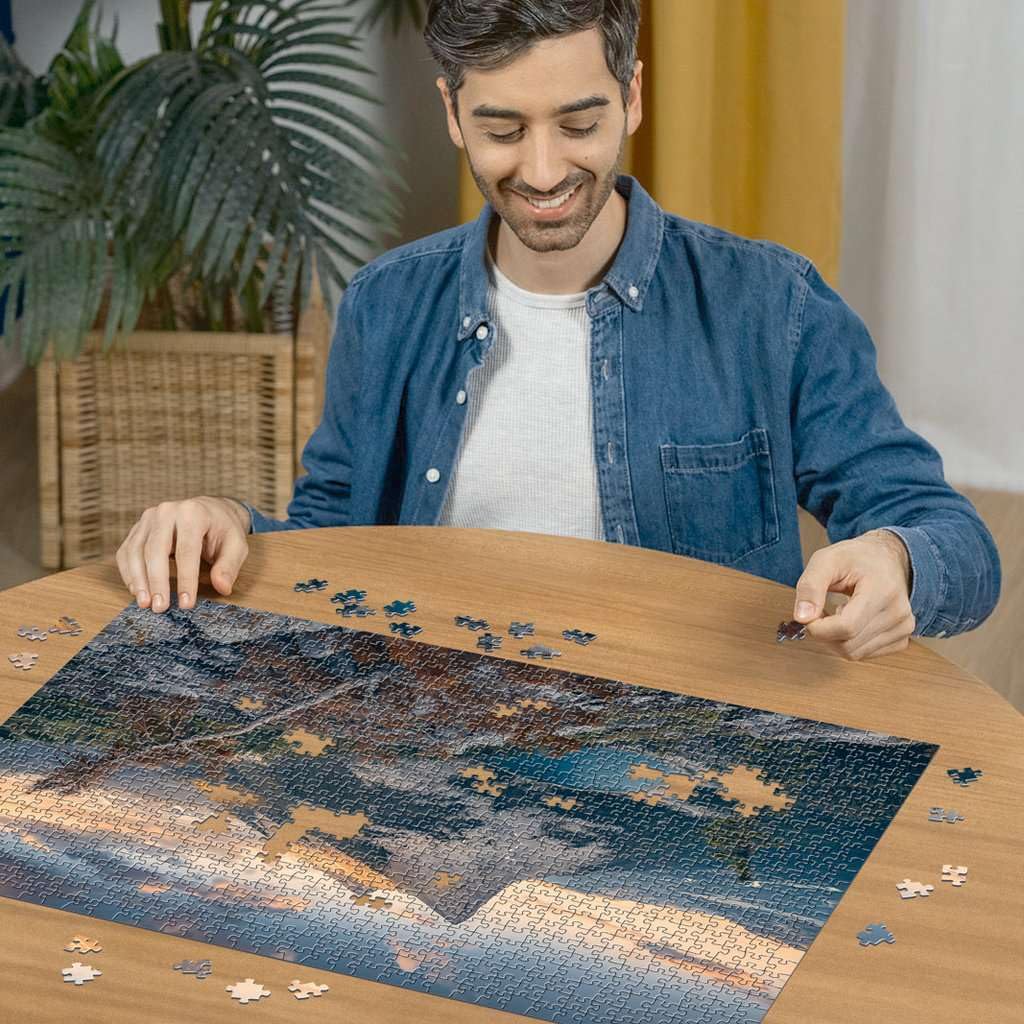 Ravensburger 12000033 - Sunset in the Mountains 1000 Piece Jigsaw Puzzle for Adults & Teens 14+ | Landscape & Nature Puzzle for Family Game Night & Relaxation