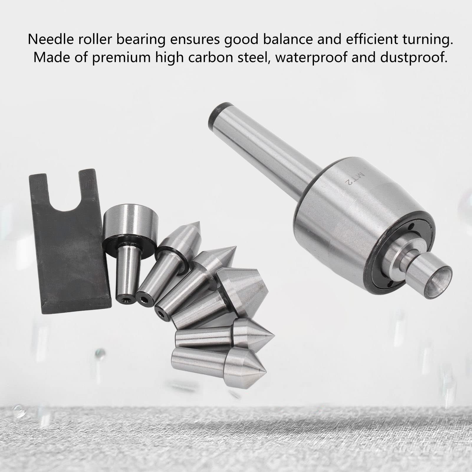 High Carbon Steel Live Center Tailstock - Precision Lathe Tool for High Speed Turning | Durable Revolving Turning Center for Metalworking & Woodworking Projects