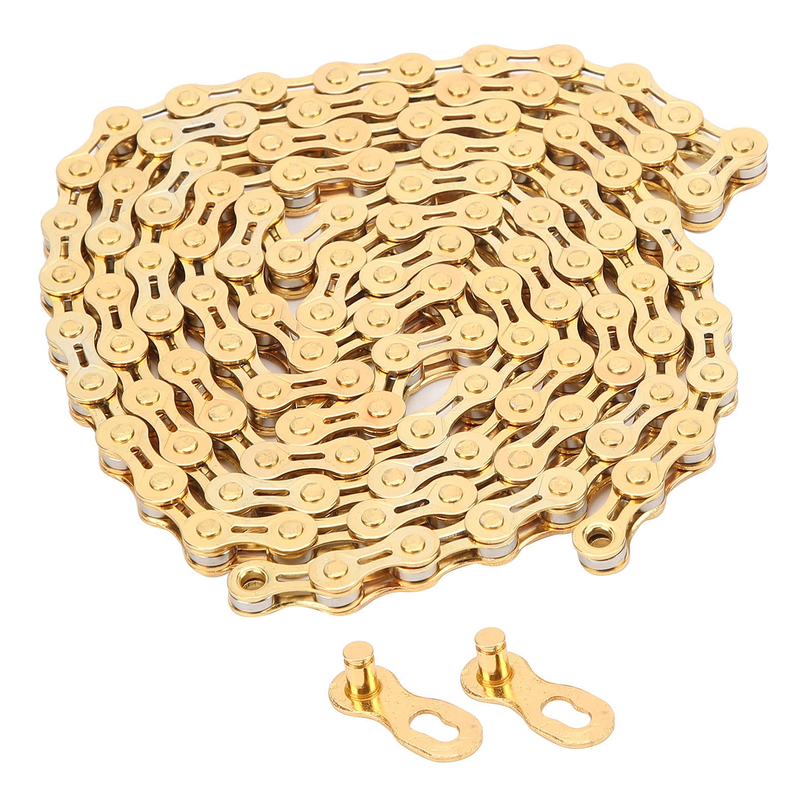 Drfeify 8-Speed Mountain Bike Chain - 116 Links Semi-Hollow Bicycle Chain with 2Pcs Quick Link for MTB & Road Bikes | Durable & Smooth Shifting for Trail Riding & Commuting