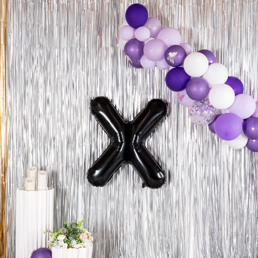 Balloonify Black Mylar Letter X Balloon - 40 Inch Large Foil Balloon for Birthday Party Decorations, Wedding, Baby Shower & Graduation Events (1 Count Box)