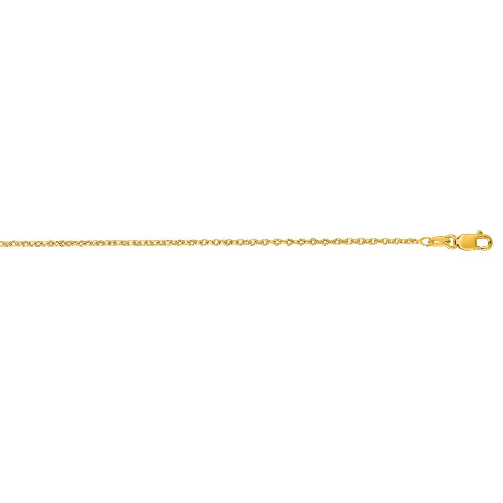 14K Gold 1.5mm Oval Cable Chain Necklace for Women - Dainty & Elegant Jewelry Gift for Her - Perfect for Layering, Everyday Wear & Special Occasions