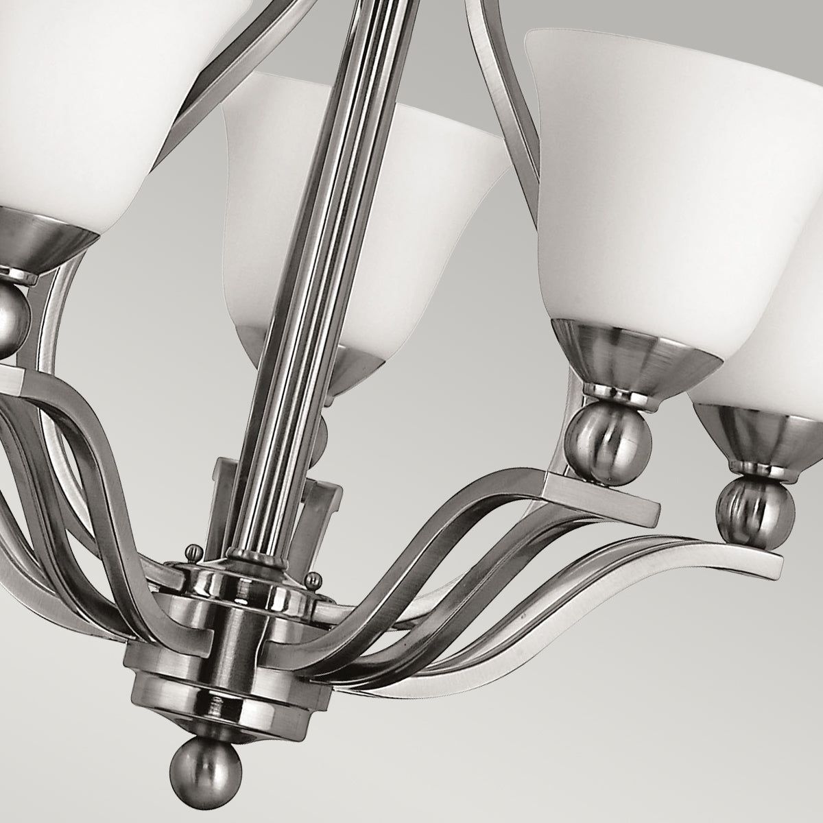 Bolla 3/5Lt Modern Ceiling Light Fixture - Brushed Nickel Finish for Living Room, Bedroom & Dining Room Lighting