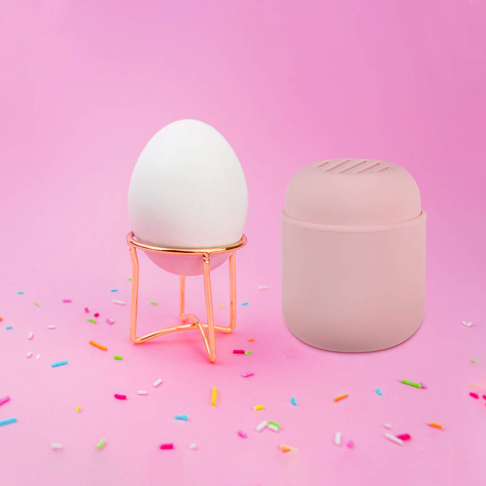 Makeup Sponge Holder & Drying Rack - Powder Puff Storage Box, Cosmetic Sponge Container Case, Beauty Blender Stand for Esponjas Para Maquillaje - Perfect for Vanity Organizer, Makeup Brush Drying & Travel Storage (White)