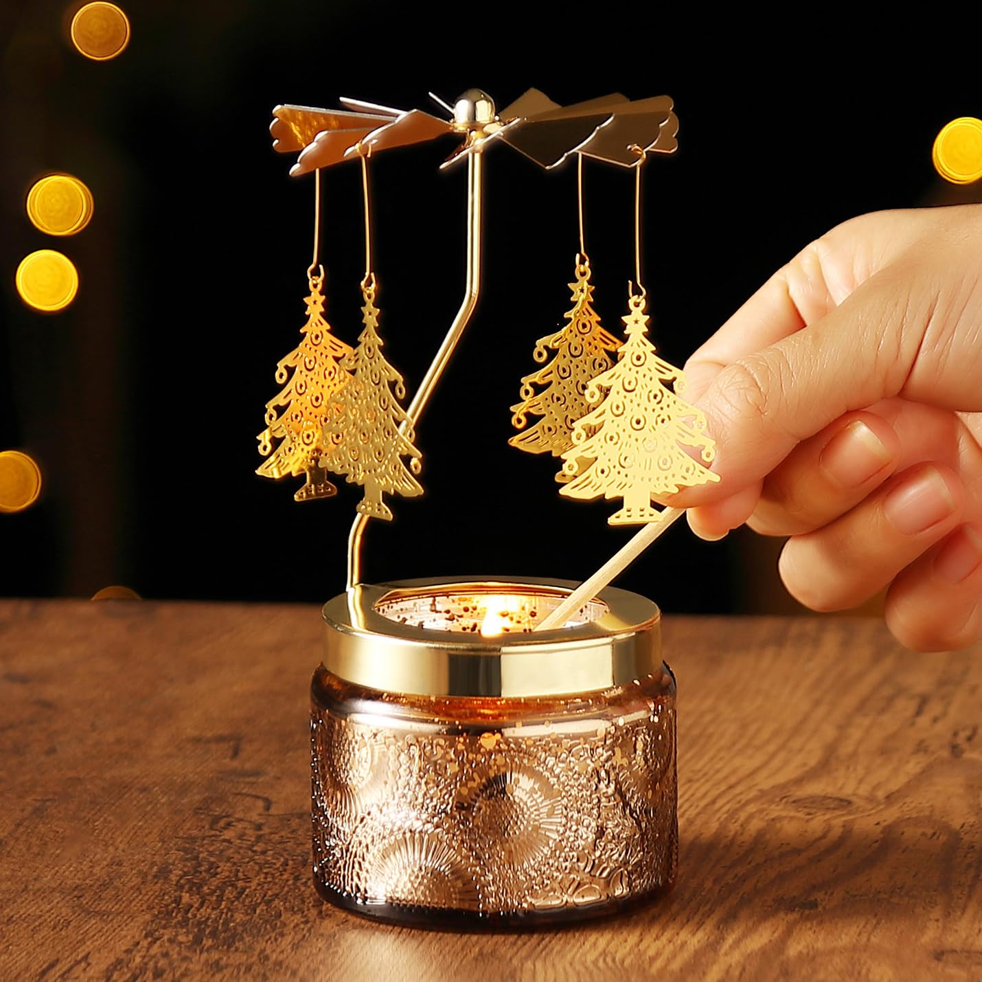 Rotatable Scented Candle Gift Set for Women - Christmas Tree Aroma for Mom, Daughter, Sister & Wife | Unique Holiday Present for Anniversary & Christmas | Perfect for Home Decor, Relaxation & Romantic Ambiance