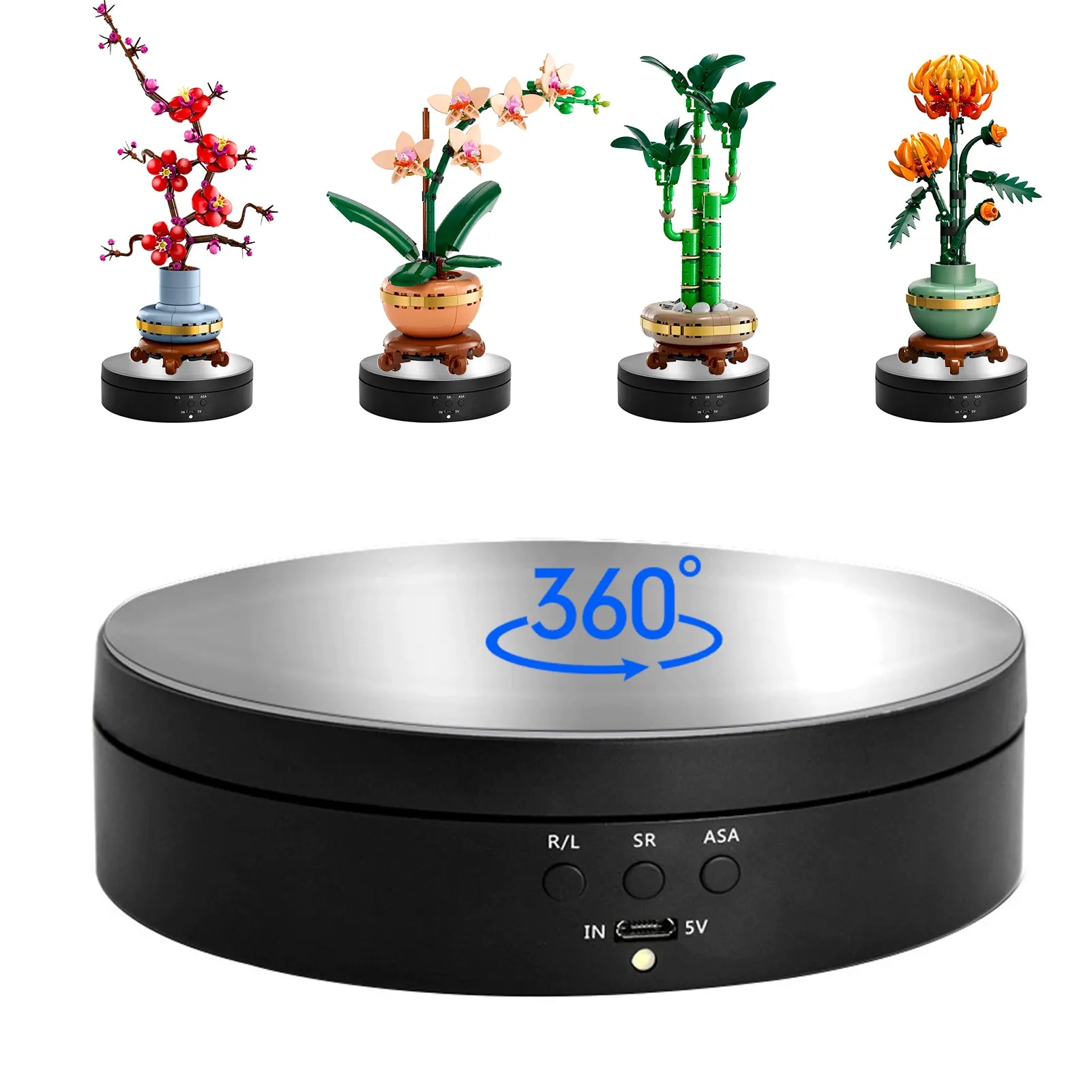 360° SmoothTurn LEGO-Compatible Display Carousel for Minifigures - Perfect for Showcasing Collectibles, Home Decor & Office Desk Displays