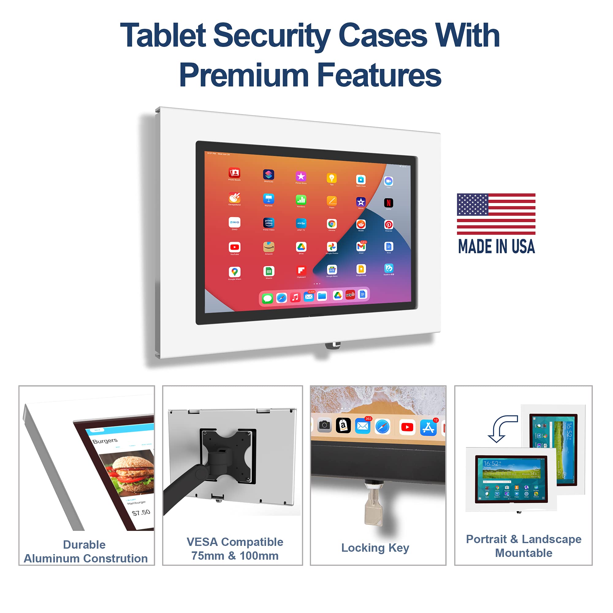 TABcare Locking Security Metal Case for Apple iPad Air 4/5 10.9