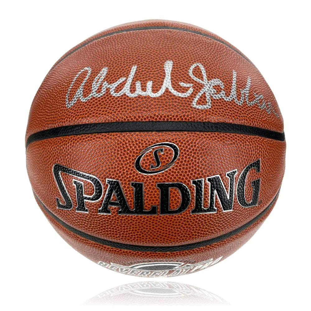 Kareem Abdul-Jabbar Autographed NBA Basketball - JSA Certified COA - Signed LA Lakers & Milwaukee Bucks Memorabilia - Perfect for Sports Collectors, Man Cave Decor, and Gift for Basketball Fans