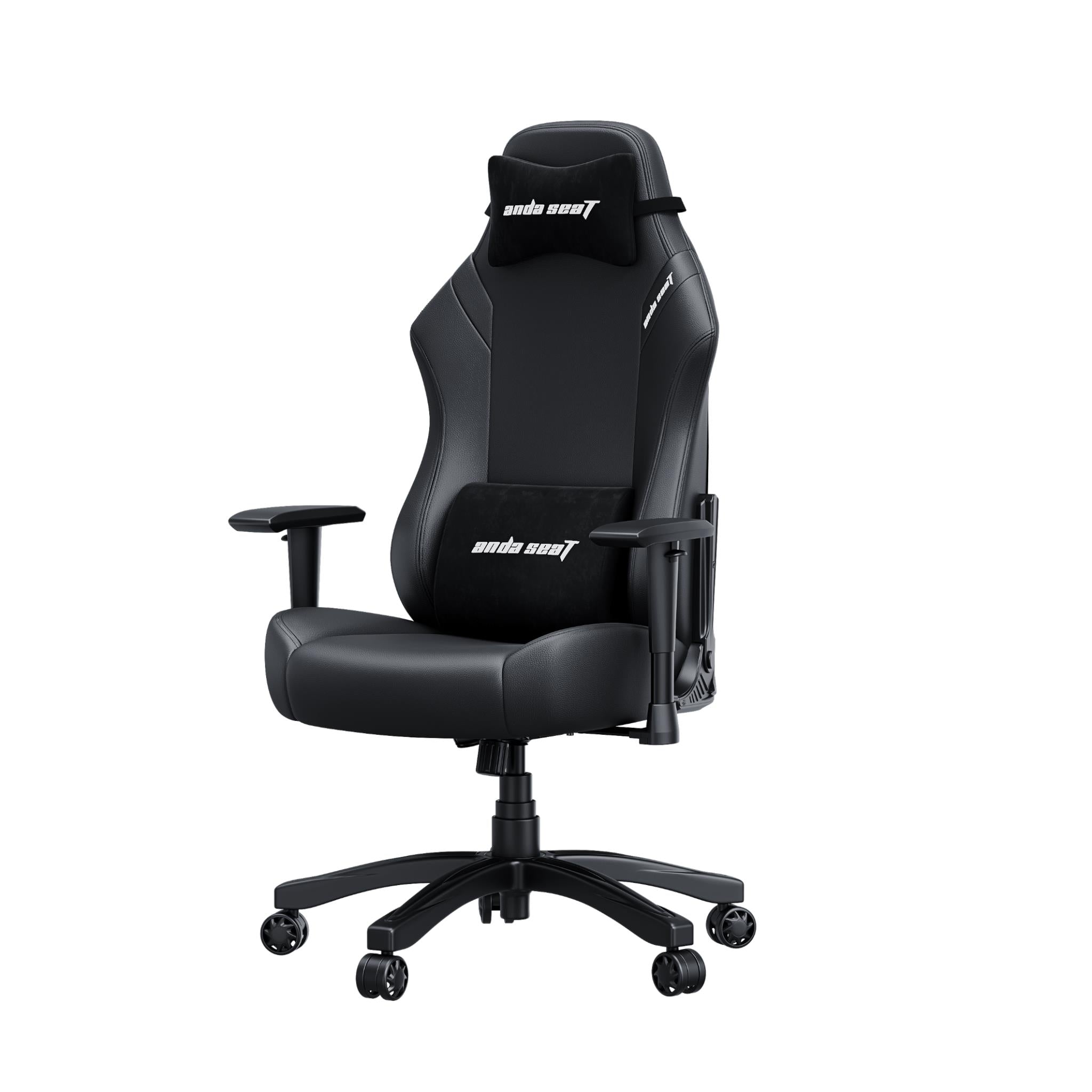 Anda Seat LUNA PVC Gaming Chair - Ergonomic Racing Style Video Game Chair with Adjustable Height & Lumbar Support - Perfect for PC, PS5, Xbox Gaming & Home Office (Black)