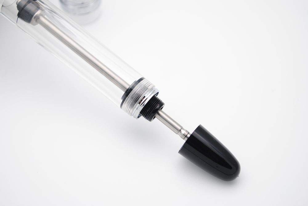 Vacuum Filling Fountain Pen - 0.7mm Medium Nib, Silver Clip for Smooth Writing