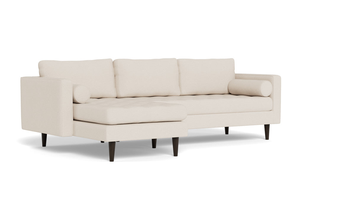 Ladybird 102 Left Chaise Sectional Sofa - Modern L-Shaped Couch with Reversible Chaise Lounge, Upholstered in Soft Fabric for Living Room, Family Room & Home Theater Comfort