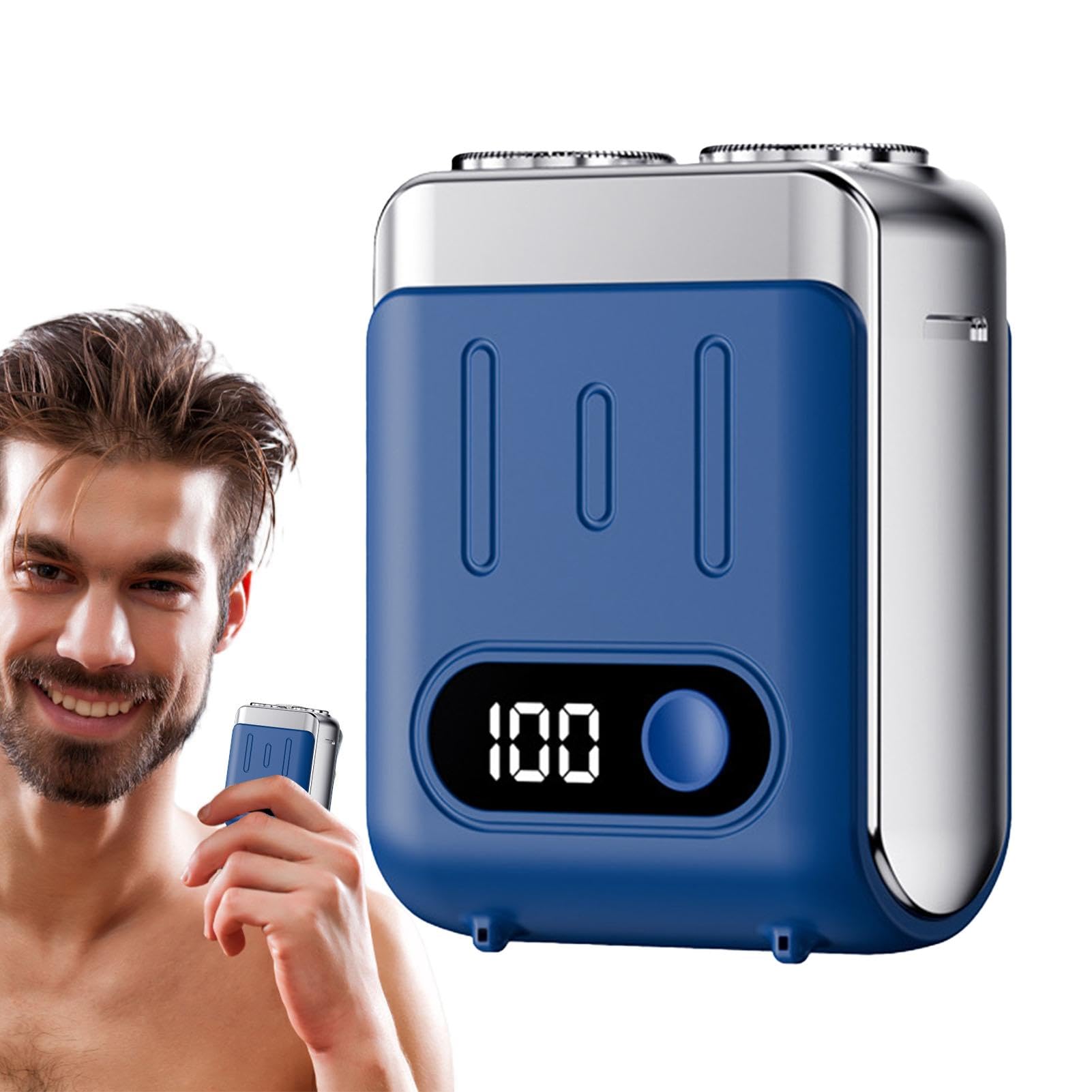 Premium Electric Beard Trimmer for Men - Waterproof Wet/Dry USB Rechargeable Shaver - Portable Travel Mustache Trimmer with Precision Blades - Perfect for Home, Gym & Business Trips