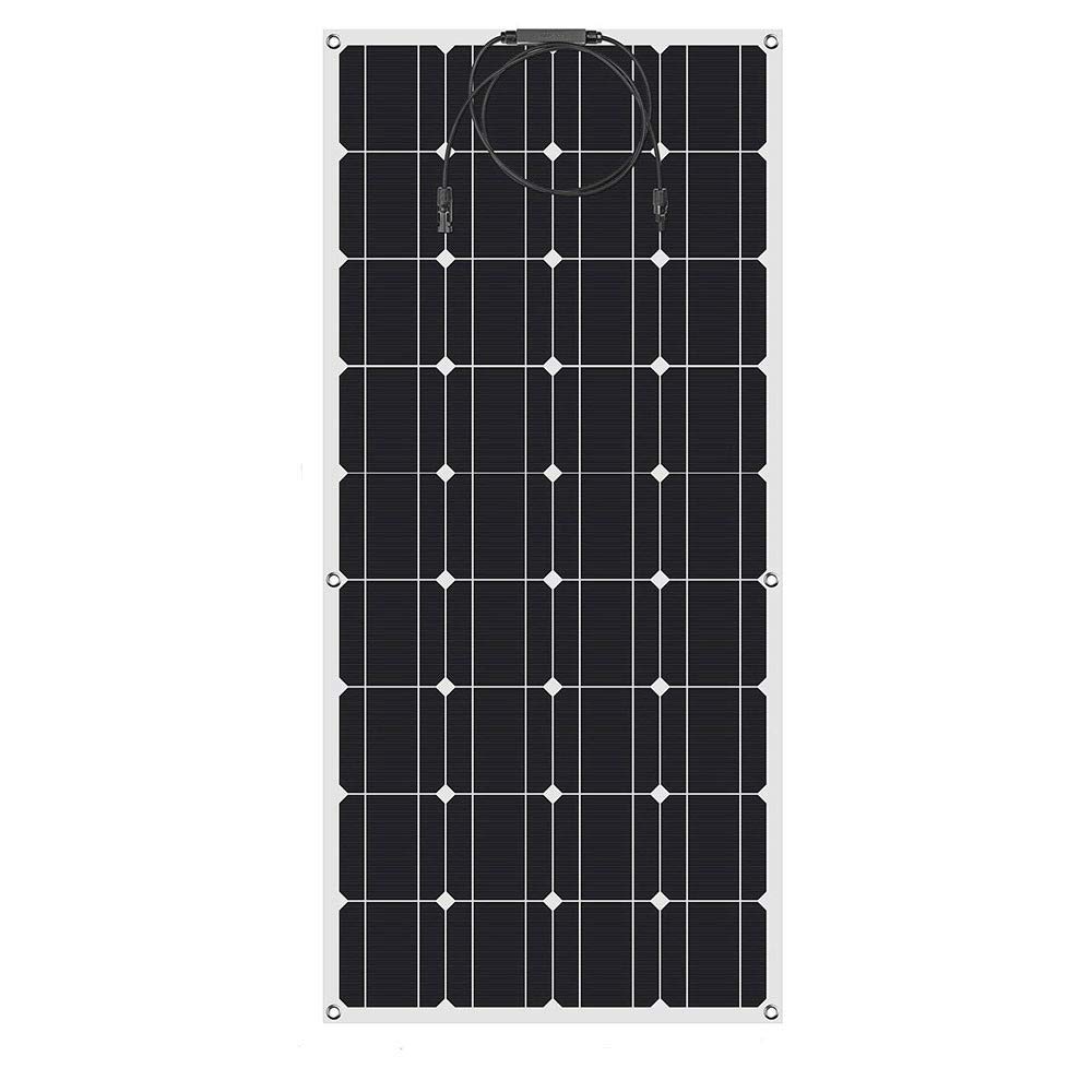 2 Pack 100W Semi-Flexible Solar Panels | 200W Solar Power System Kit with 30A LCD Charge Controller | 12V RV, Boat & Off-Grid Use | Waterproof & Lightweight for Camping, Marine & Remote Power Needs
