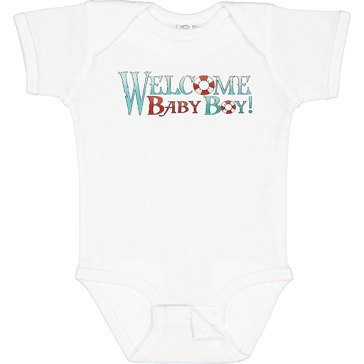 Inktastic Nautical Welcome Baby Boy Bodysuit - Cute Sailor-Themed Outfit for Newborns, Infants & Toddlers - Perfect for Baby Showers, Birthdays & Photo Shoots