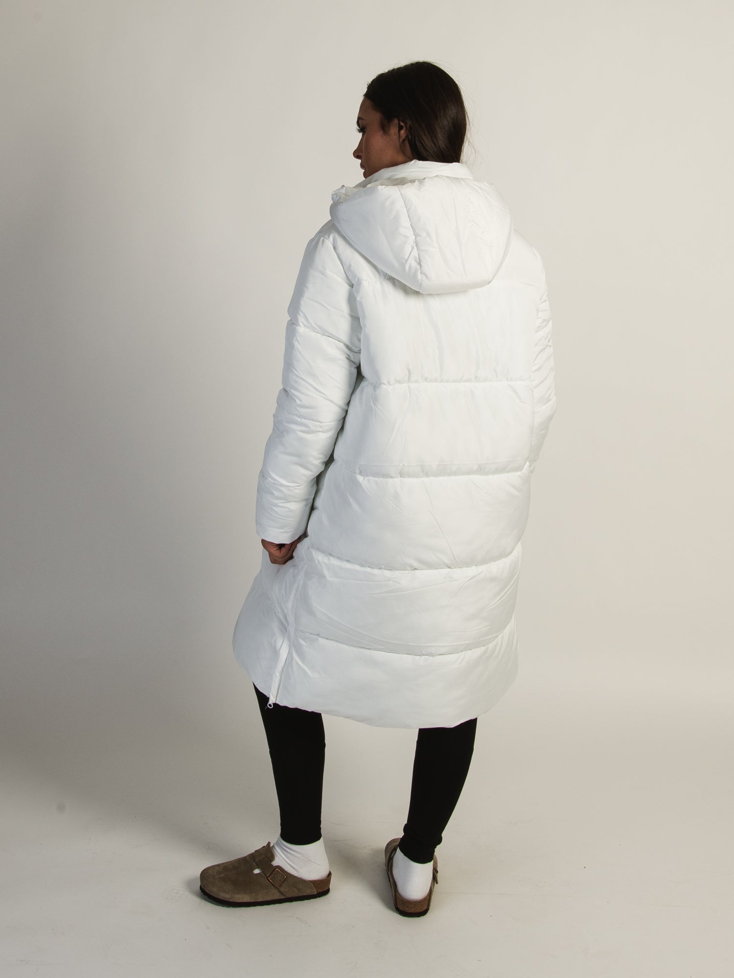 AZALEA WANG STASSI Long Hoodie Puff Jacket - Women's Winter Coat with Fleece Lining for Outdoor Activities and Streetwear Fashion