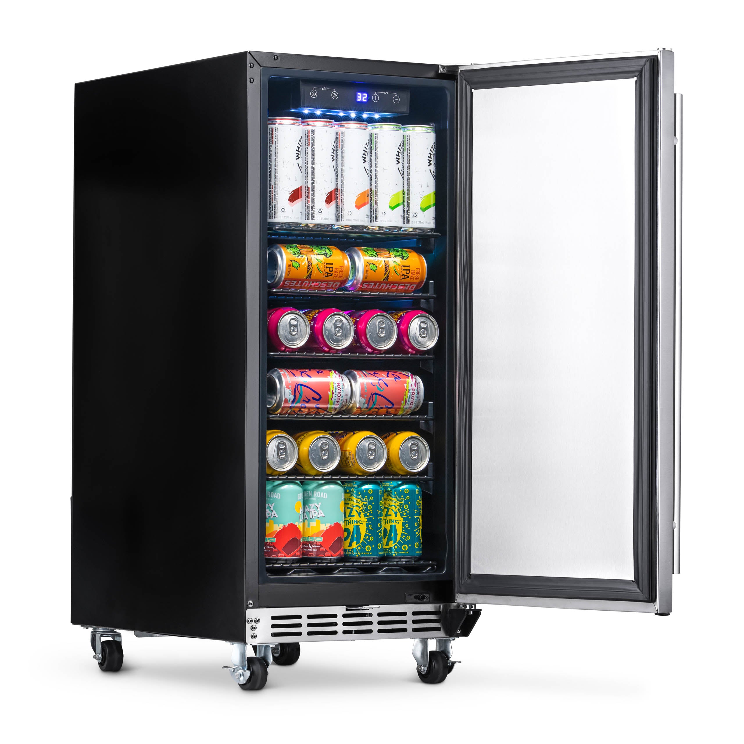 Newair® 90 Can Built-In Outdoor Beverage Refrigerator - Perfect for Patio, Poolside & Backyard Entertaining
