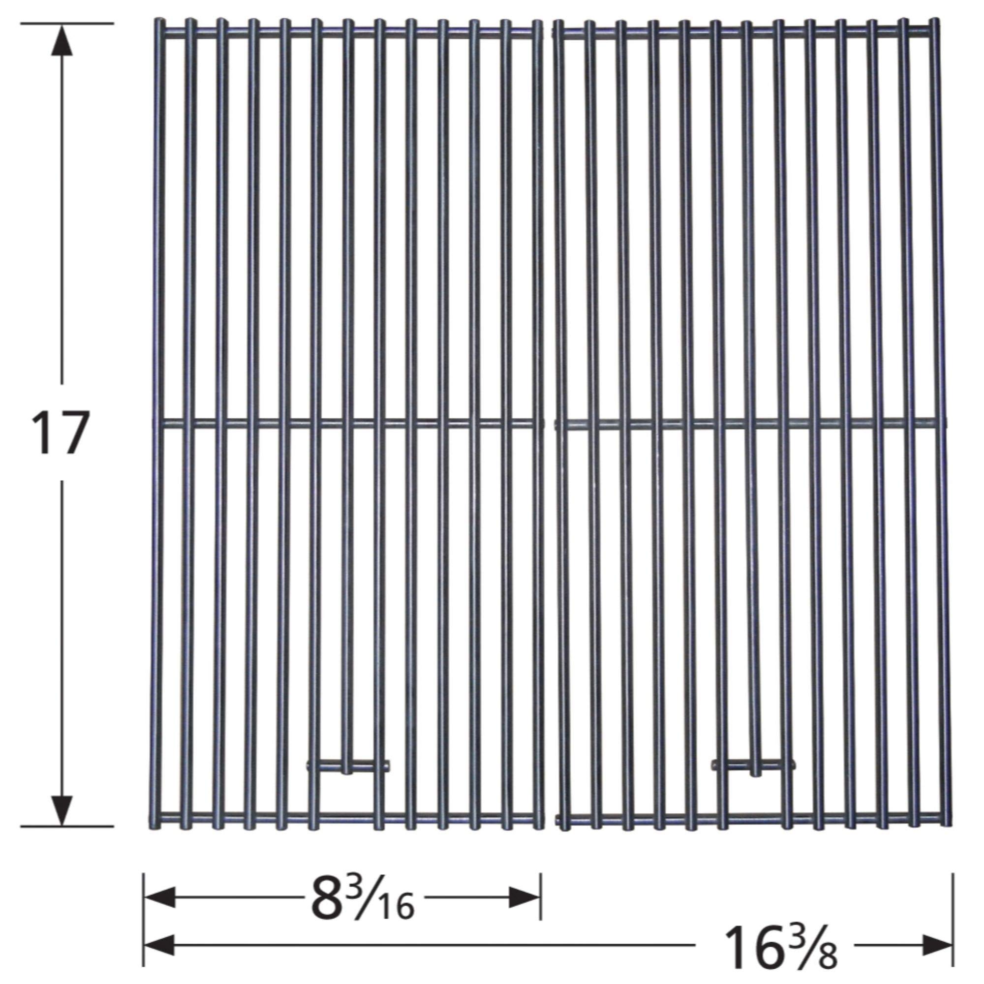 Premium 2-Piece Stainless Steel Cooking Grid for Charbroil Gas Grills - 17 Inch Heavy Duty BBQ Grill Grate Replacement - Perfect for Backyard Grilling, Camping & Outdoor Cooking