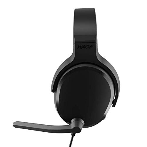 Wage Pro Universal Wired Gaming Headset with Noise Cancelling Mic - Black & Blue for PC, PS4, Xbox, Nintendo Switch - Perfect for Online Gaming & Streaming
