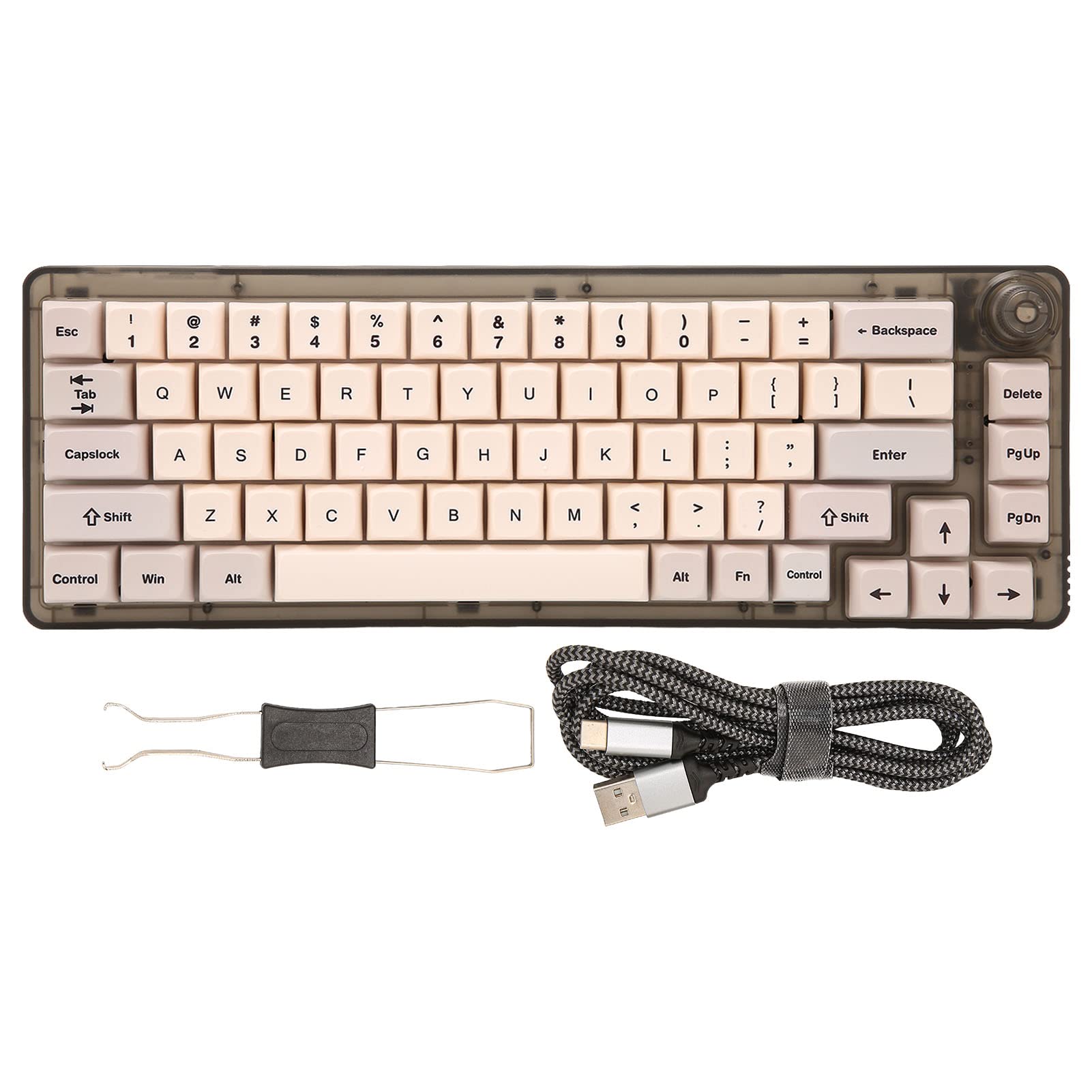 Ciciglow 67-Key Wired Mechanical Gaming Keyboard with RGB Backlit, Hot Swappable PBT Keycaps - Ergonomic Design for Comfortable Typing - Perfect for PC, Laptop, Mac, Office Work & Gaming (Ideal for Esports, Programming & Daily Typing)