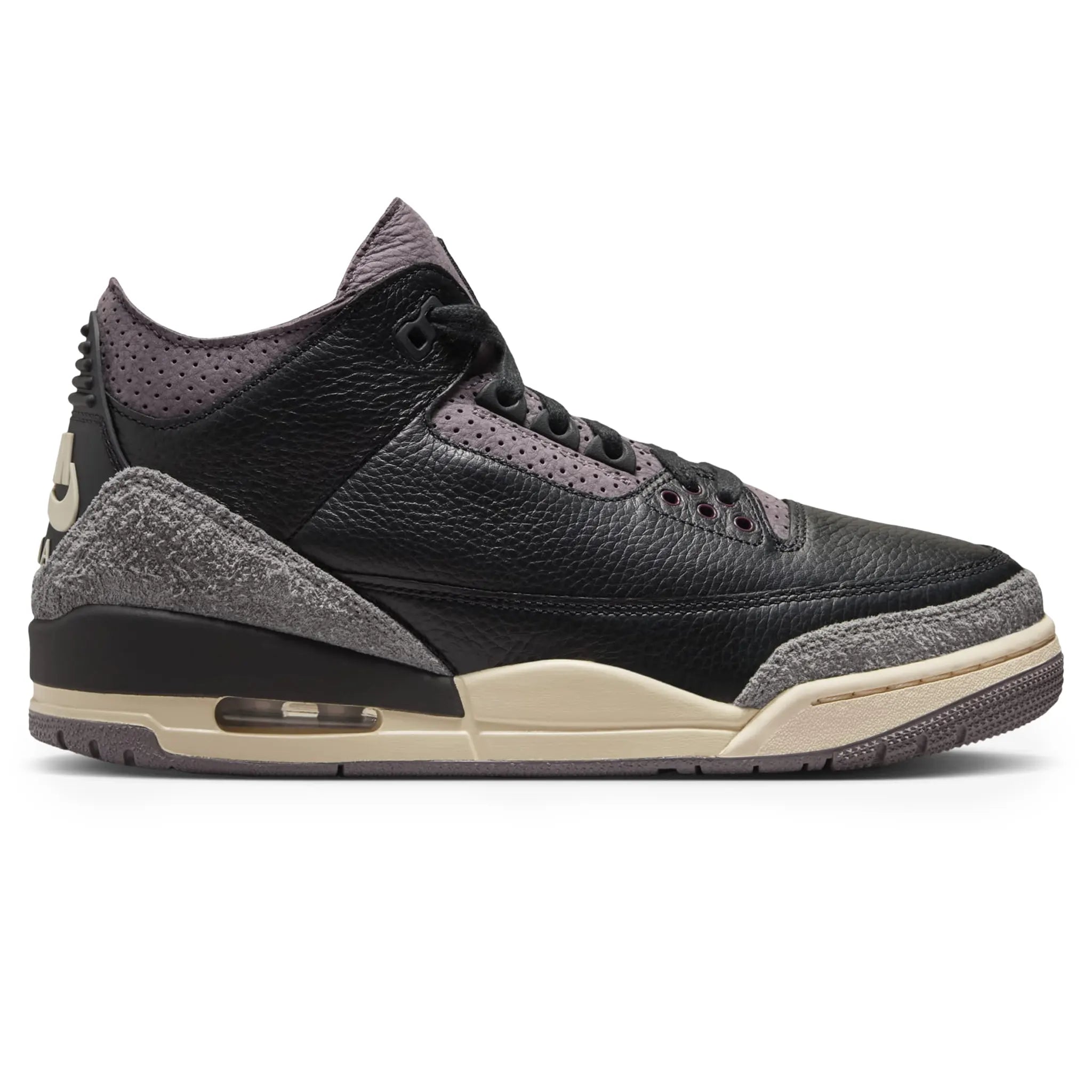 A Ma Maniére x Air Jordan 3 Retro Black Violet Ore Women's Sneakers - Limited Edition Collaboration for Streetwear & Fashion Outfits