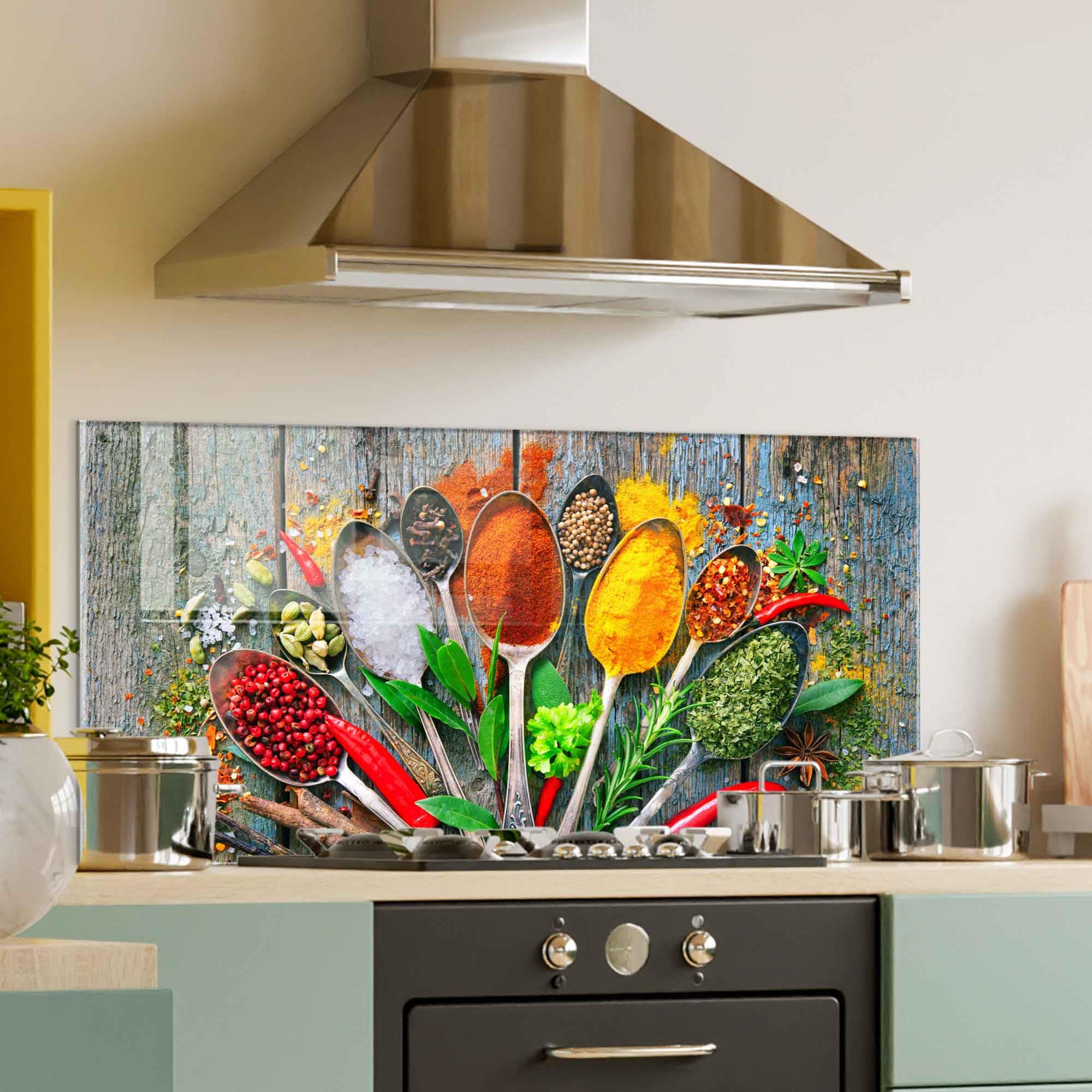 Tempered Glass Kitchen Backsplash - 30x18 Inch Heat-Resistant Stove Splash Guard & Wall Decor for Modern Home Kitchens | Perfect for Cooking, Baking & Easy Cleaning